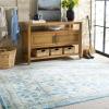Martha Stewart x SAFAVIEH Machine Washable Area Rug Collection – 5′ x 8′, Ivory & Light Blue, Slip Resistant & Easy Cleaning, Ideal for Ideal for Living Room, Bedroom, Dining Space (MSRW182A)(Ivory/Light Blue)
