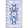Martha Stewart x SAFAVIEH Machine Washable Area Rug Collection – 5′ x 8′, Navy & Beige, Slip Resistant & Easy Cleaning, Ideal for Ideal for Living Room, Bedroom, Dining Space (MSRW196N)(Navy/Beige)