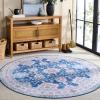 Martha Stewart x SAFAVIEH Machine Washable Area Rug Collection – 5′ x 8′, Navy & Beige, Slip Resistant & Easy Cleaning, Ideal for Ideal for Living Room, Bedroom, Dining Space (MSRW196N)(Navy/Beige)