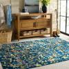 Martha Stewart x SAFAVIEH Machine Washable Area Rug Collection – 5′ x 8′, Navy & Gold, Slip Resistant & Easy Cleaning, Ideal for Ideal for Living Room, Bedroom, Dining Space (MSRW192N)(Navy/Gold)