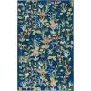 Martha Stewart x SAFAVIEH Machine Washable Area Rug Collection – 5′ x 8′, Navy & Gold, Slip Resistant & Easy Cleaning, Ideal for Ideal for Living Room, Bedroom, Dining Space (MSRW192N)(Navy/Gold)