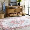 Martha Stewart x SAFAVIEH Machine Washable Area Rug Collection – 5′ x 8′, Red & Blue, Slip Resistant & Easy Cleaning, Ideal for Ideal for Living Room, Bedroom, Dining Space (MSRW148M)(Red/Blue)