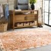 Martha Stewart x SAFAVIEH Machine Washable Area Rug Collection – 5′ x 8′, Rust & Beige, Slip Resistant & Easy Cleaning, Ideal for Ideal for Living Room, Bedroom, Dining Space (MSRW184Q)(Rust/Beige)