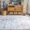 Martha Stewart x SAFAVIEH Machine Washable Area Rug Collection – 5′ x 8′, Sage & Light Rust, Slip Resistant & Easy Cleaning, Ideal for Ideal for Living Room, Bedroom, Dining Space (MSRW109W)(Sage/Light Rust)