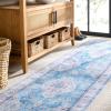 Martha Stewart x SAFAVIEH Machine Washable Area Rug Collection – 5′ x 8′, Turquoise & Beige, Slip Resistant & Easy Cleaning, Ideal for Ideal for Living Room, Bedroom, Dining Space (MSRW136K)(Turquoise/Beige)