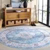 Martha Stewart x SAFAVIEH Machine Washable Area Rug Collection – 5′ x 8′, Turquoise & Beige, Slip Resistant & Easy Cleaning, Ideal for Ideal for Living Room, Bedroom, Dining Space (MSRW136K)(Turquoise/Beige)