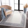 Martha Stewart x SAFAVIEH Outdoor Area Rug Collection – 8′ x 10′, Grey, Weather Resistant & Washable, Ideal for Patio, Backyard, Mudroom, Deck, Dining Space (MSRO331F)(Silver/Grey)