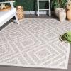 Martha Stewart x SAFAVIEH Outdoor Area Rug Collection – 8′ x 10′, Light Beige & Brown, Weather Resistant & Washable, Ideal for Patio, Backyard, Mudroom, Deck, Dining Space (MSRO218B)(Light Beige/Brown)