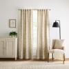 Martha Stewart Beige Floral Blackout Window Curtains for Living Room or Bedroom – 37″ x 84″ – Set of 2 – Linen Cream Flowers(Linen)