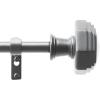 Martha Stewart Chatsworth Curtain Rod for Windows 36 to 66 inches, Adjustable Length .75 inch Diameter Metal Curtain Rod with Round Finials, 36” – 66”, Matte Nickel(Nickel)