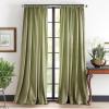 Martha Stewart Martha’s Velvet Long Curtains for Living Room- 50″ x 84″, Room Darkening Curtain Panel Pair, Green(Green)