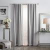 Martha Stewart Park Avenue Metallic Blackout Back Tab Window Curtain Panel Pair, 84″, Blush(Silver)