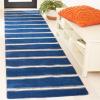 Martha Stewart x SAFAVIEH Area Rug Collection – 8′ x 10′, Buckwheat Flour Beige, Handmade Wool & Viscose, Ideal for Living Room, Bedroom, Office, Dining Space (MSR3617A)(Wrought Iron/Navy)