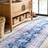 Martha Stewart x SAFAVIEH Machine Washable Area Rug Collection – 5′ x 8′, Navy & Beige, Slip Resistant & Easy Cleaning, Ideal for Ideal for Living Room, Bedroom, Dining Space (MSRW196N)(Navy/Beige)
