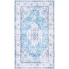 Martha Stewart x SAFAVIEH Machine Washable Area Rug Collection – 5′ x 8′, Turquoise & Beige, Slip Resistant & Easy Cleaning, Ideal for Ideal for Living Room, Bedroom, Dining Space (MSRW136K)(Turquoise/Beige)