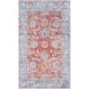 Martha Stewart x SAFAVIEH Machine Washable Area Rug Collection – 5′ x 8′, Turquoise & Rust, Slip Resistant & Easy Cleaning, Ideal for Ideal for Living Room, Bedroom, Dining Space (MSRW108K)(Turquoise/Rust)