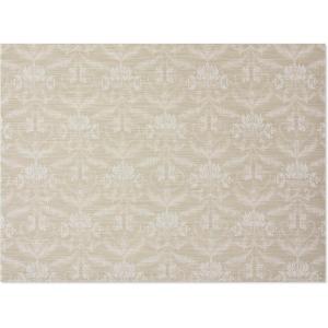 Chilewich Martha by Martha Stewart Damask Rug in Sea – 23″x36″ – Easy Care – Premium Indoor/Outdoor Floor Mat for Entry, Kitchen, Bath, Pool with Non-Slip Backing(Flax)