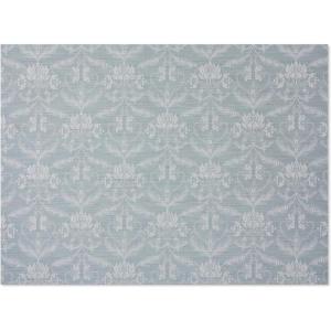 Chilewich Martha by Martha Stewart Damask Rug in Sea – 23″x36″ – Easy Care – Premium Indoor/Outdoor Floor Mat for Entry, Kitchen, Bath, Pool with Non-Slip Backing(Sea)