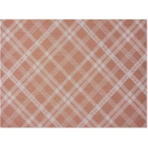 Chilewich Martha by Martha Stewart Ribbons Rug in Abalone – 23″x36″- Easy Care – Premium Indoor/Outdoor Floor Mat for Entry, Kitchen, Bath, Pool with Non-Slip Backing(Burnt Coral)
