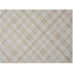 Chilewich Martha by Martha Stewart Ribbons Rug in Abalone – 23″x36″- Easy Care – Premium Indoor/Outdoor Floor Mat for Entry, Kitchen, Bath, Pool with Non-Slip Backing(Flax)