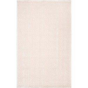 Martha Stewart x SAFAVIEH Area Rug Collection – 8′ x 10′, Beige & Pink, Handmade Wool, Ideal for Living Room, Bedroom, Office, Dining Space (MSR3514B)