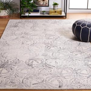 Martha Stewart x SAFAVIEH Area Rug Collection – 8′ x 10′, Ivory & Grey, Handmade Wool, Ideal for Living Room, Bedroom, Office, Dining Space (MSR3528F)