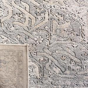Martha Stewart x SAFAVIEH Area Rug Collection – 8′ x 10′, Ivory & Grey, Non-Shedding & Easy Cleaning, Ideal for Living Room, Bedroom, Office, Dining Space (MSR867A)(Ivory/Grey)