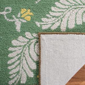 Martha Stewart x SAFAVIEH Area Rug Collection – 8′ x 10′, Plumage Blue, Handmade Wool, Ideal for Living Room, Bedroom, Office, Dining Space (MSR3753A)(China Green Mar)
