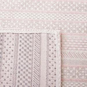 Martha Stewart x SAFAVIEH Area Rug Collection – 8′ x 10′, Taupe & Beige, Cotton, Ideal for Living Room, Bedroom, Office, Dining Space (MSR412E)(Pink/Ivory)