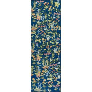 Martha Stewart x SAFAVIEH Machine Washable Area Rug Collection – 5′ x 8′, Navy & Gold, Slip Resistant & Easy Cleaning, Ideal for Ideal for Living Room, Bedroom, Dining Space (MSRW192N)(Navy/Gold)
