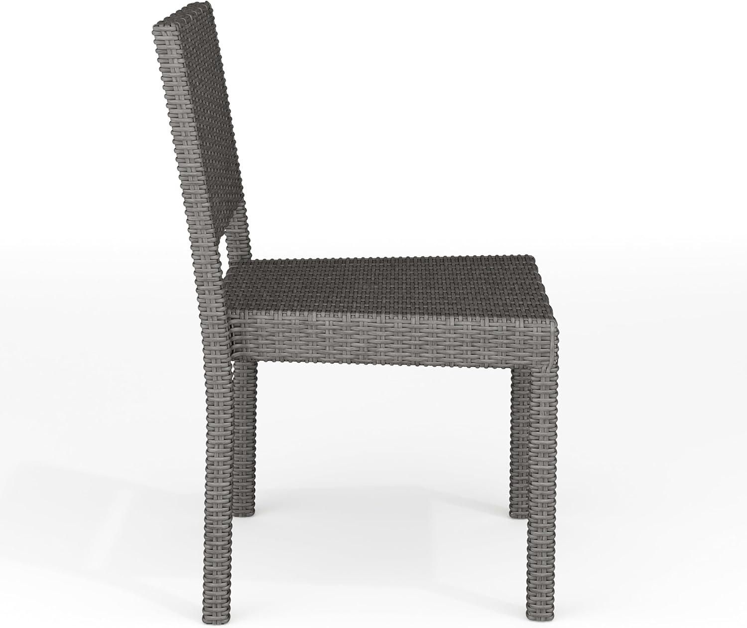 image:imageMartha Stewart Bedford 9Piece IndoorOutdoor Dining Set with 6 Stackable Chairs and 71 Patio Table with Faux Wood Top and Rattan Wicker Finish in Gray