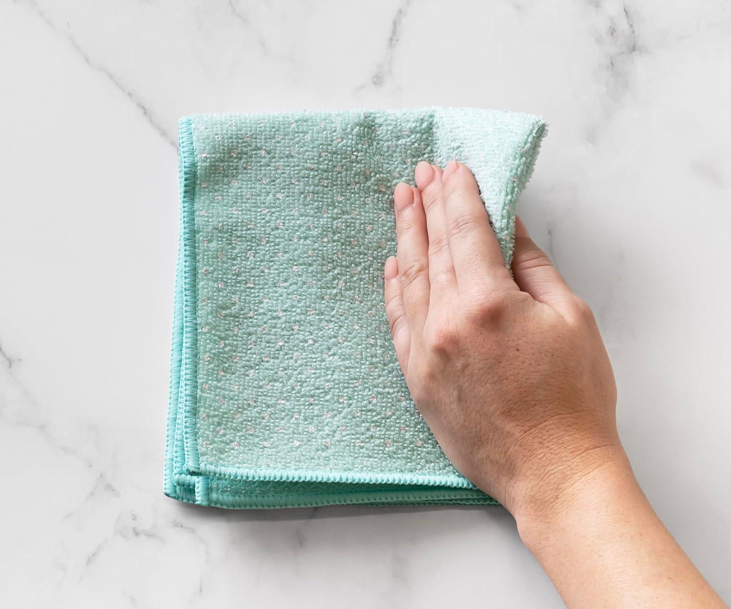 image:imageMartha Stewart Microfiber Scrub Kitchen Cloths Polka Dot 12 Count