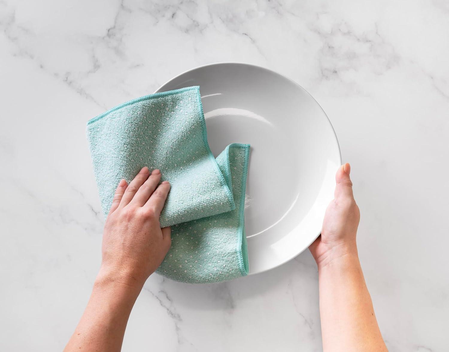 image:imageMartha Stewart Microfiber Scrub Kitchen Cloths Polka Dot 12 Count