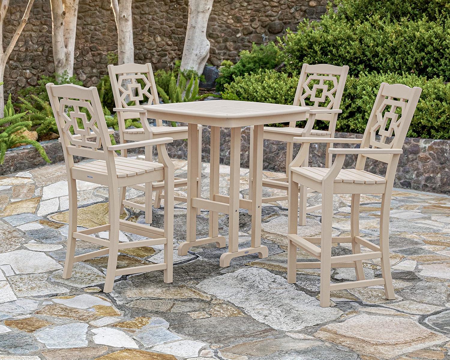 image:imageMartha Stewart by POLYWOOD Chinoiserie 5Piece Bar Set in GreenSlate Grey