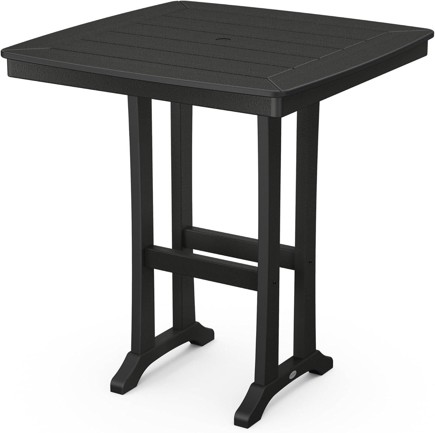 image:imageMartha Stewart by POLYWOOD Chinoiserie 5Piece Bar Set with Trestle Legs in WhiteBlack