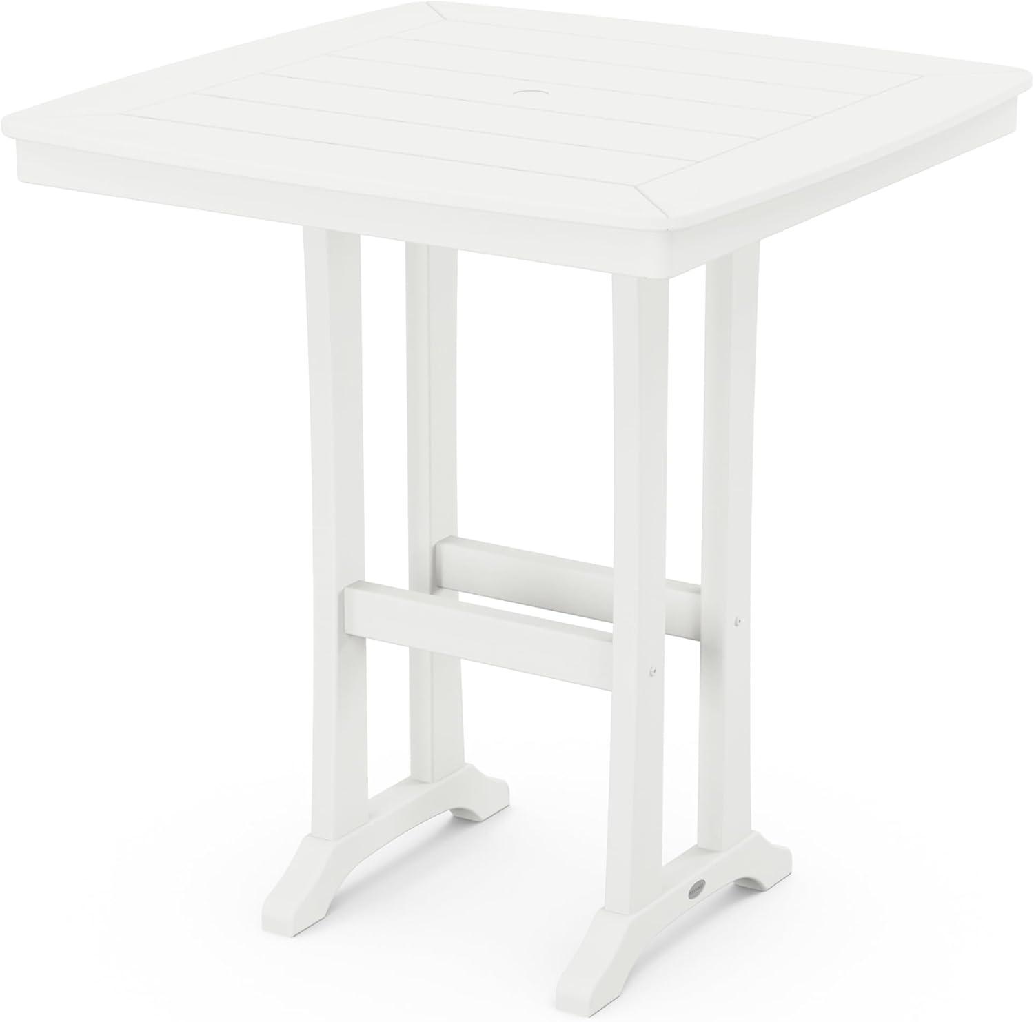 image:imageMartha Stewart by POLYWOOD Chinoiserie 5Piece Bar Set with Trestle Legs in WhiteWhite