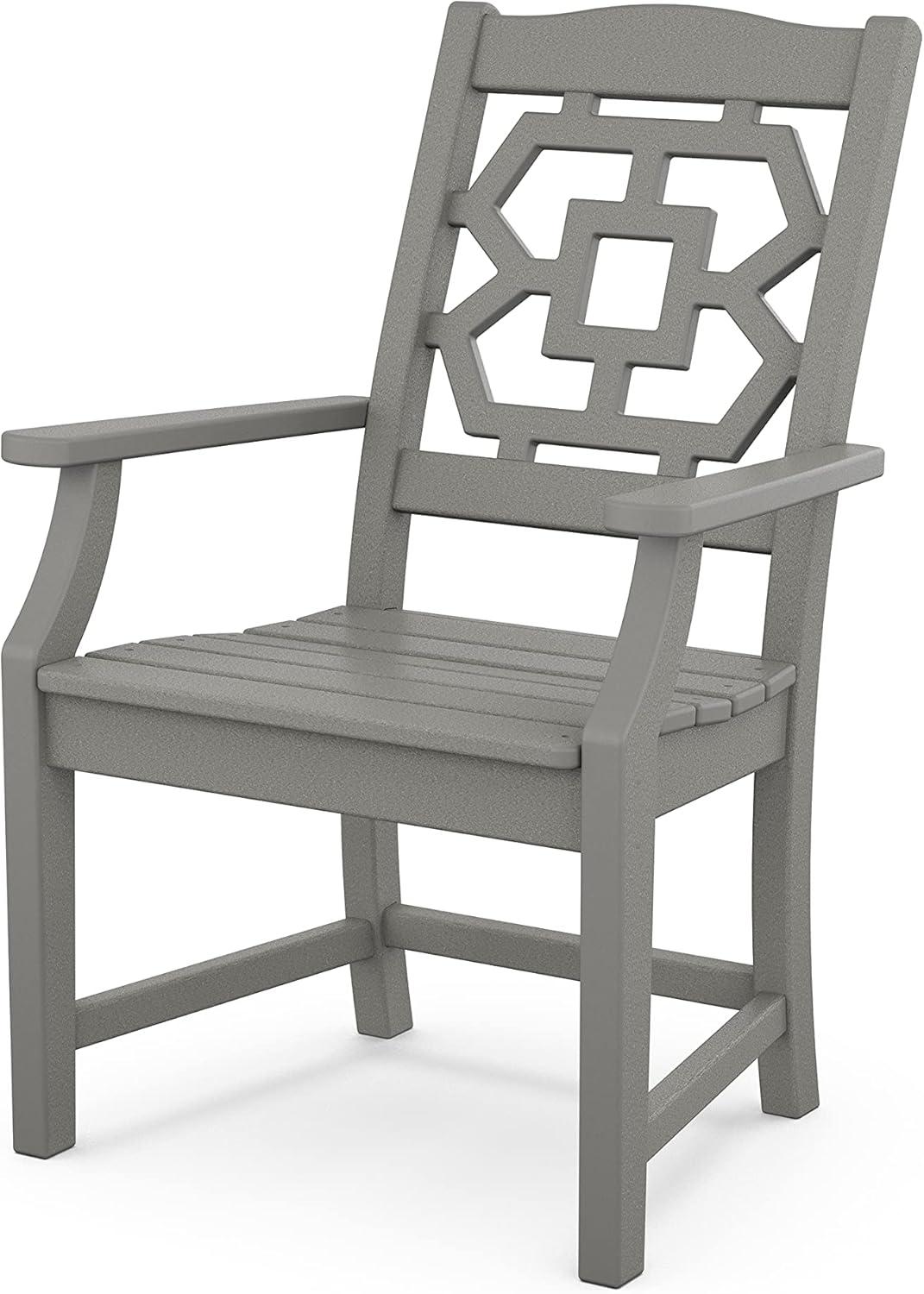 image:imageMartha Stewart by POLYWOOD Chinoiserie 5Piece Farmhouse Dining Set with Benches in GreenSlate Grey