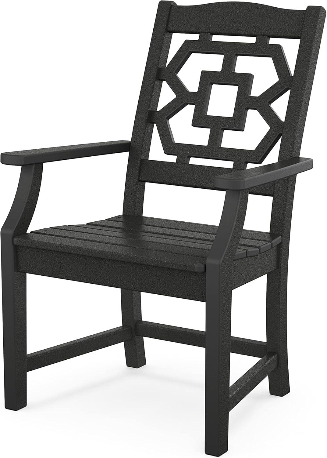 image:imageMartha Stewart by POLYWOOD Chinoiserie 5Piece Parsons Dining Set Exclusive in TeakBlack