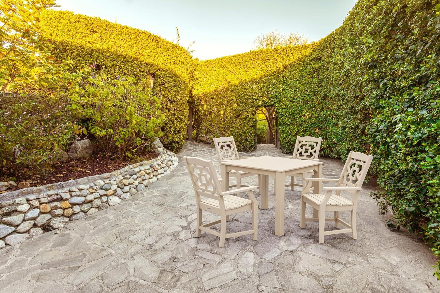 image:imageMartha Stewart by POLYWOOD Chinoiserie 5Piece Parsons Dining Set Exclusive in TeakTeak