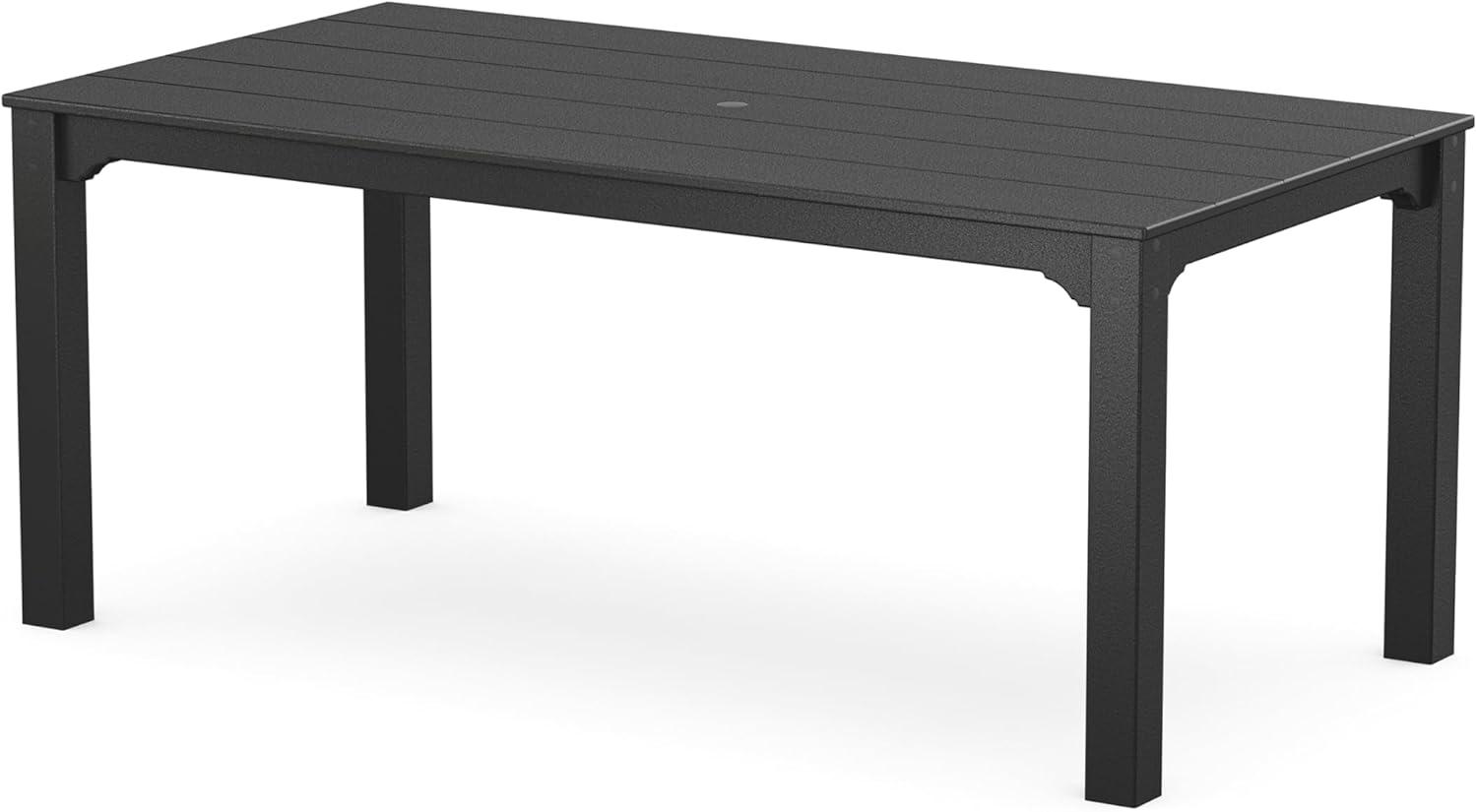 image:imageMartha Stewart by POLYWOOD Chinoiserie 5Piece Parsons Dining Set with Benches Exclusive in MahoganyBlack