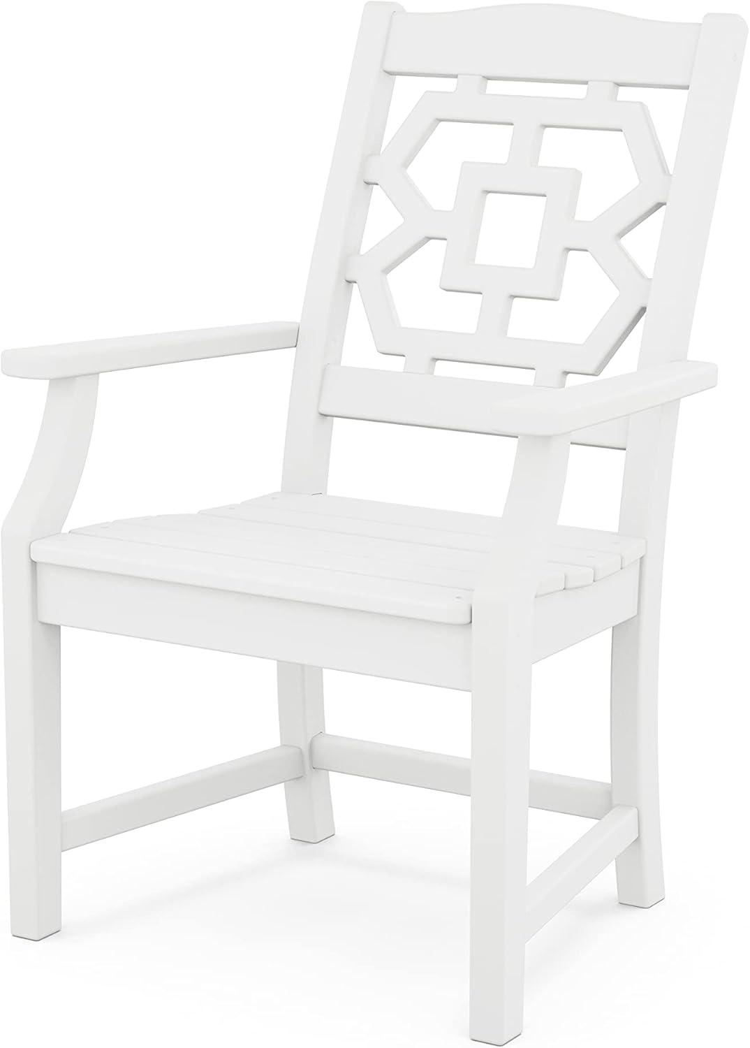 image:imageMartha Stewart by POLYWOOD Chinoiserie 6Piece Parsons Dining Set with Bench Exclusive in TeakWhite