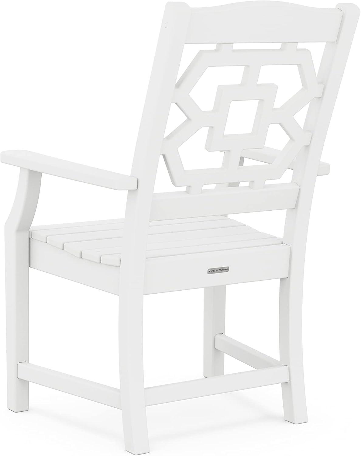 image:imageMartha Stewart by POLYWOOD Chinoiserie 6Piece Parsons Dining Set with Bench Exclusive in TeakWhite