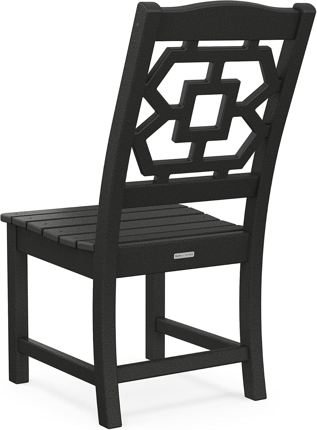 image:imageMartha Stewart by POLYWOOD Chinoiserie 7Piece Parsons Dining Set Exclusive in BlackBlack
