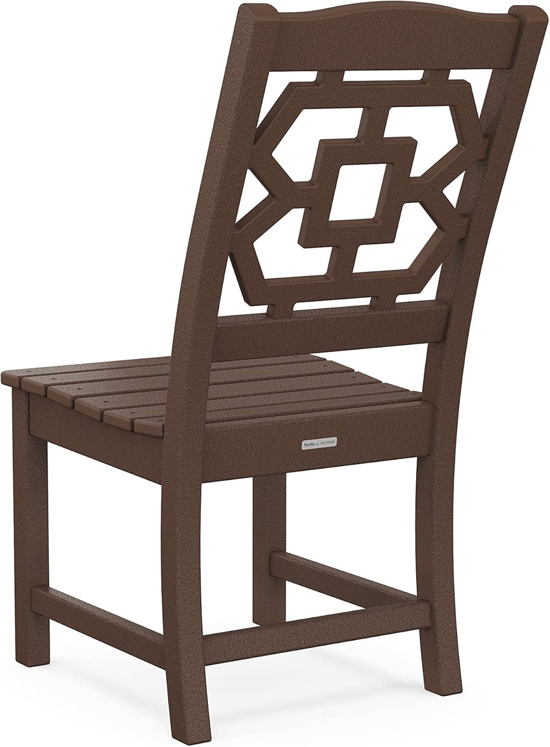 image:imageMartha Stewart by POLYWOOD Chinoiserie 7Piece Parsons Dining Set Exclusive in BlackMahogany