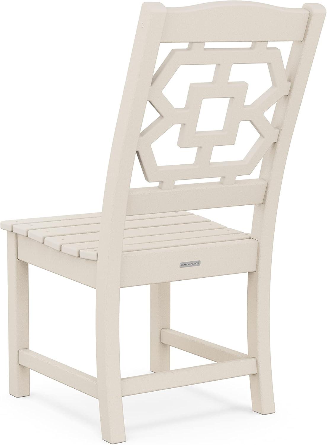 image:imageMartha Stewart by POLYWOOD Chinoiserie 7Piece Parsons Dining Set Exclusive in BlackSand