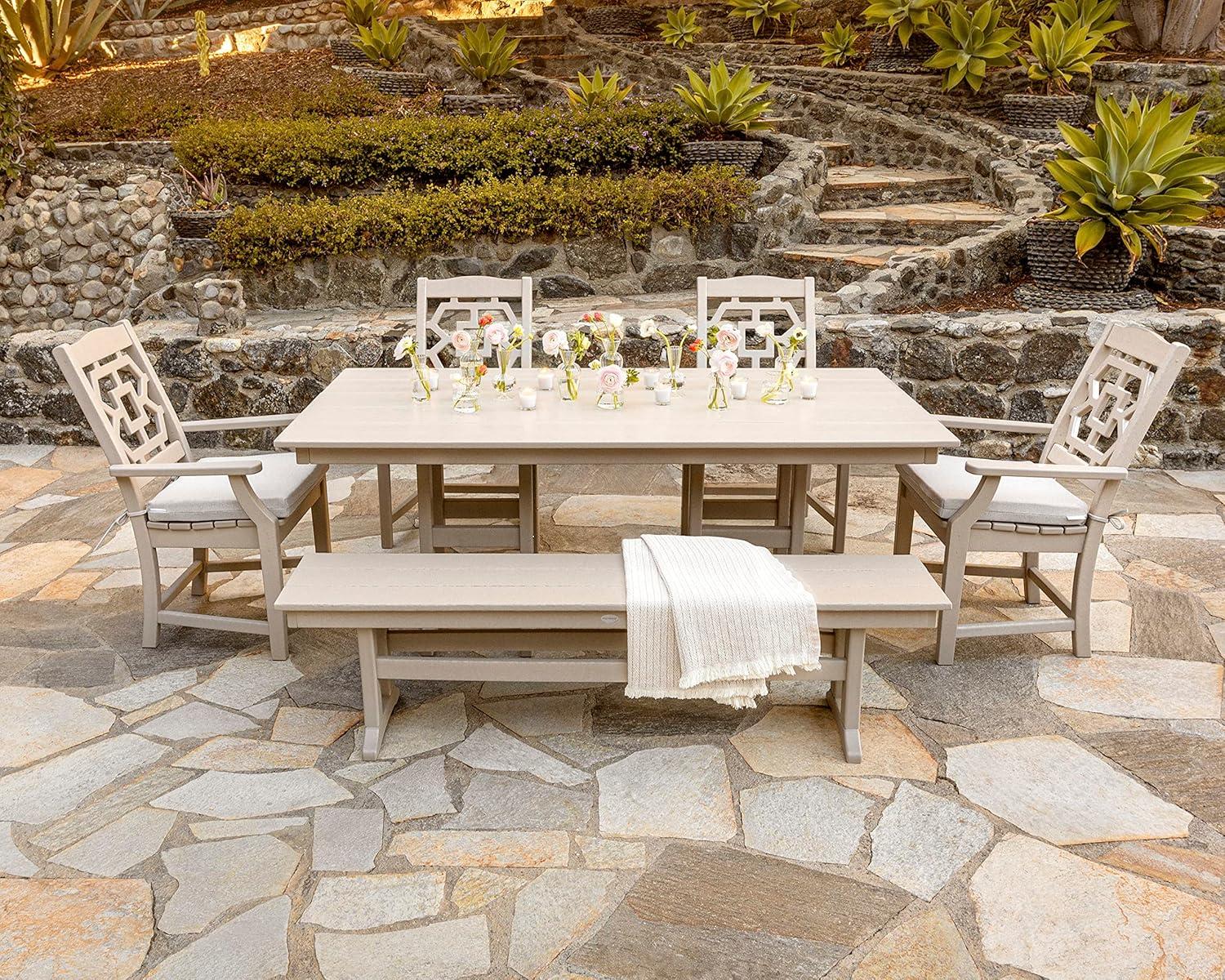 image:imageMartha Stewart by POLYWOOD Chinoiserie Dining Arm Chair in GreenSand