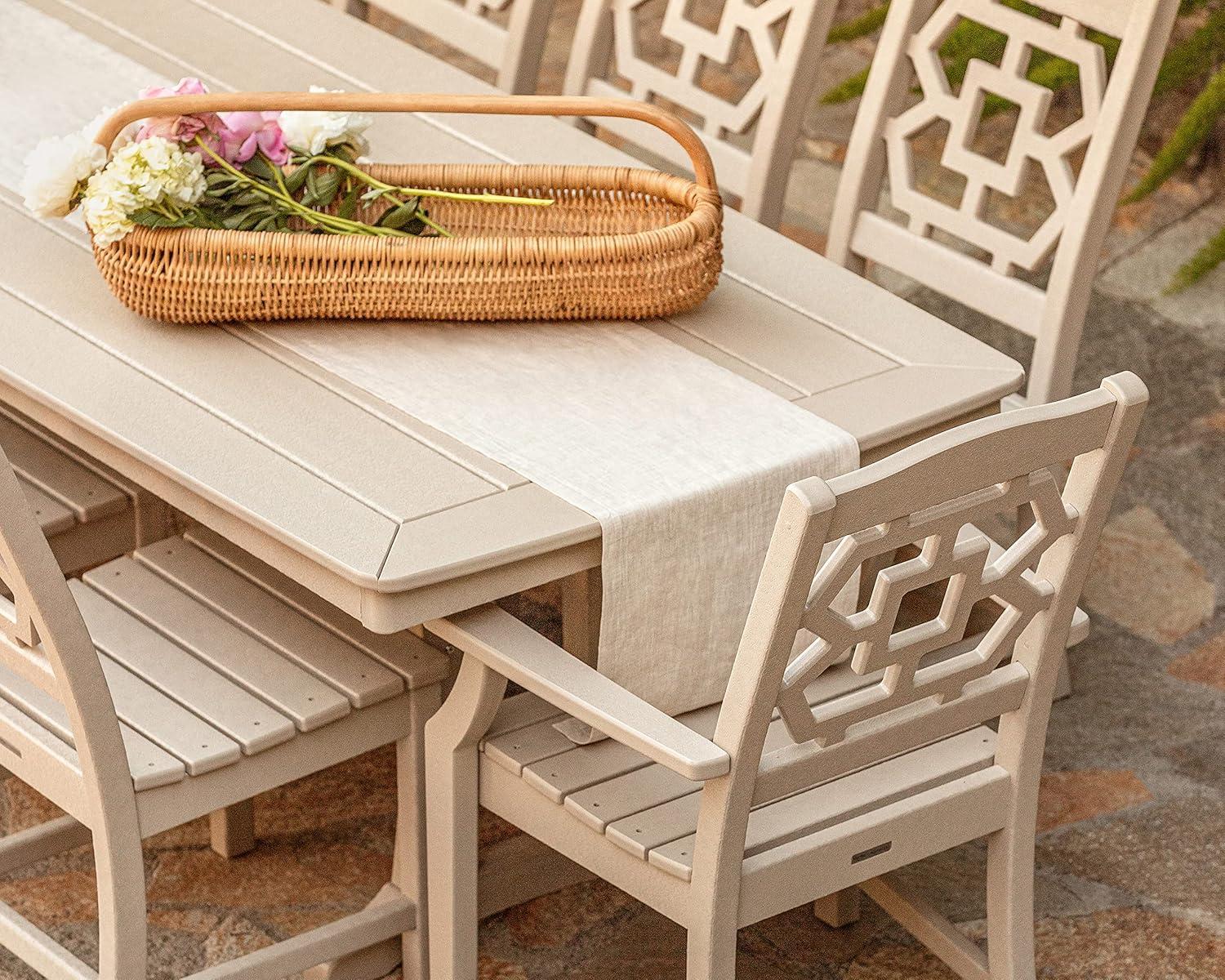 image:imageMartha Stewart by POLYWOOD Chinoiserie Dining Arm Chair in GreenSlate Grey