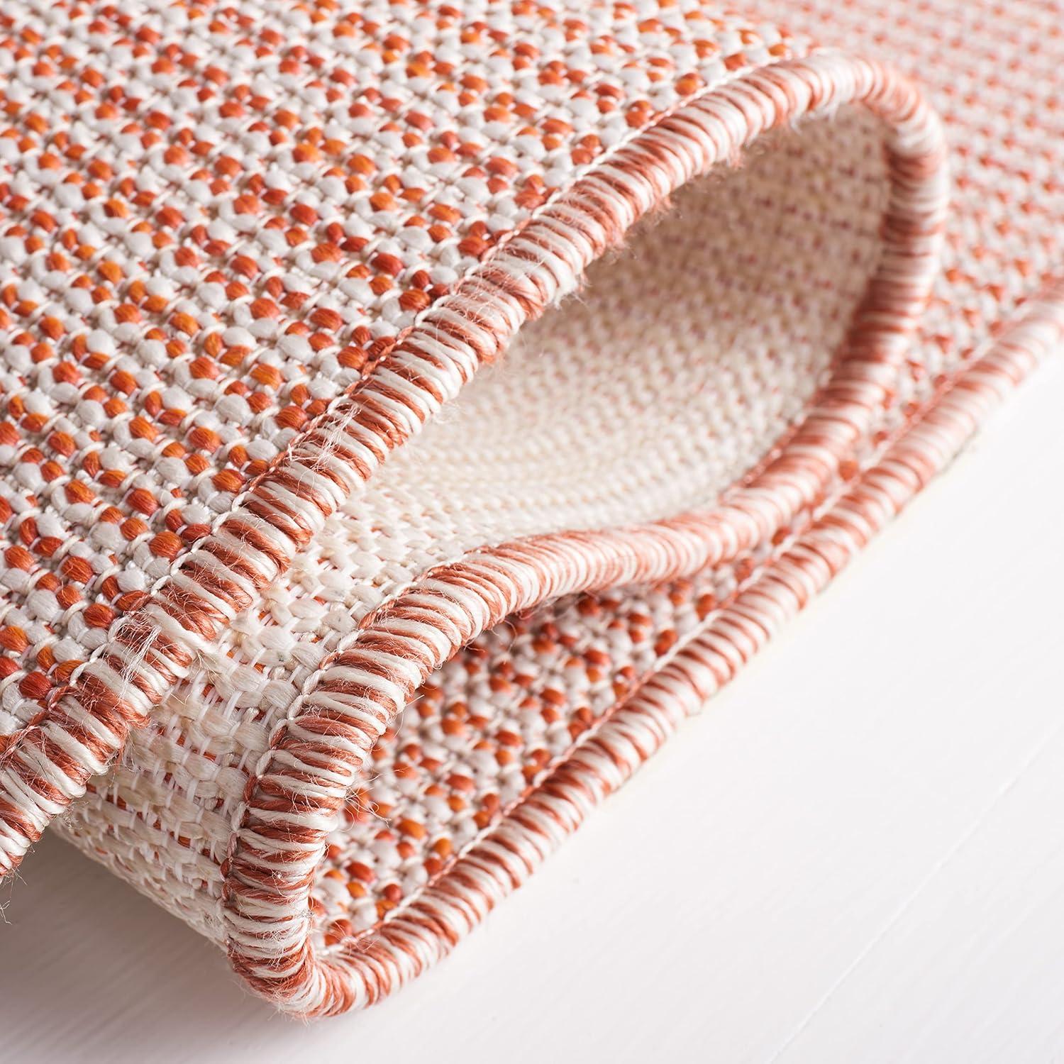 image:imageMartha Stewart x SAFAVIEH Outdoor Area Rug Collection 65 Round Navy Weather Resistant amp Washable Ideal for Patio Backyard Mudroom Deck Dining Space MSR4490NBeigeTerracotta