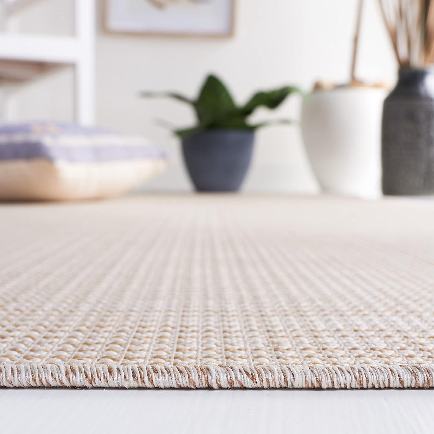 image:imageMartha Stewart x SAFAVIEH Outdoor Area Rug Collection 65 Round Navy Weather Resistant amp Washable Ideal for Patio Backyard Mudroom Deck Dining Space MSR4490NBeige