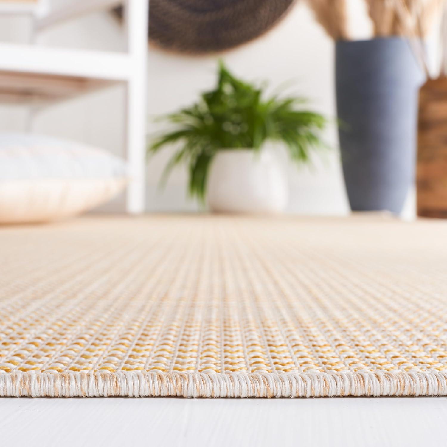 image:imageMartha Stewart x SAFAVIEH Outdoor Area Rug Collection 65 Round Navy Weather Resistant amp Washable Ideal for Patio Backyard Mudroom Deck Dining Space MSR4490NYellow